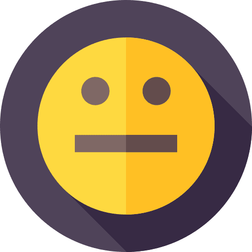 Neutral emotion indifferent smileys icon
