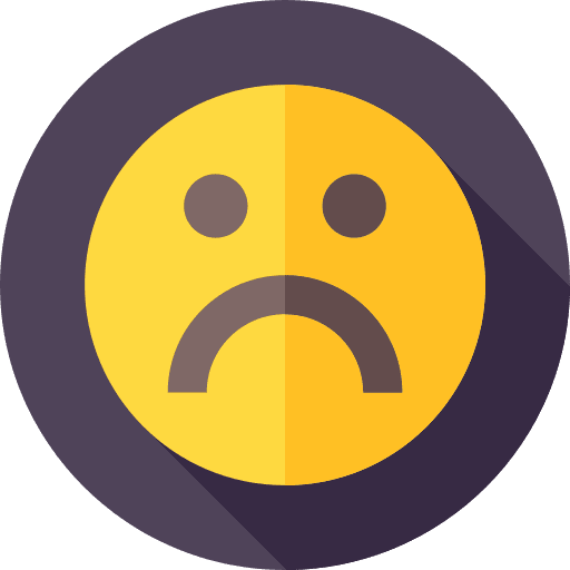 Sad expression emotion face icon