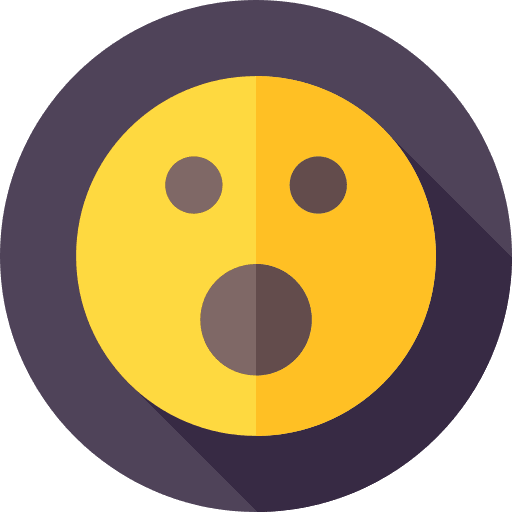 Shocked face emoticons shocked icon
