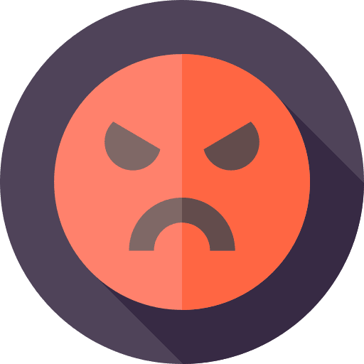 Angry aggresive expression mad icon