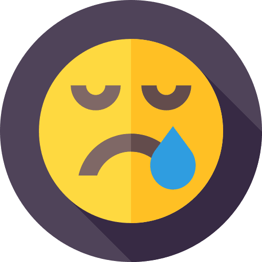 Cry cry feelings face icon