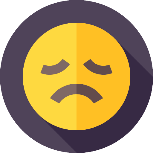 Sad emoji upset expression icon