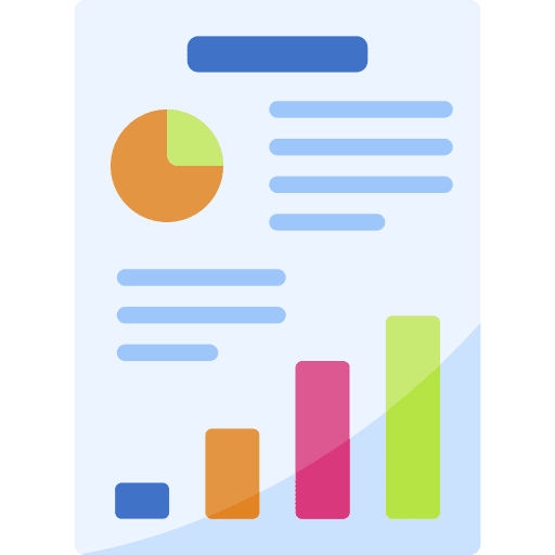 Business report market file monthly reporting icon