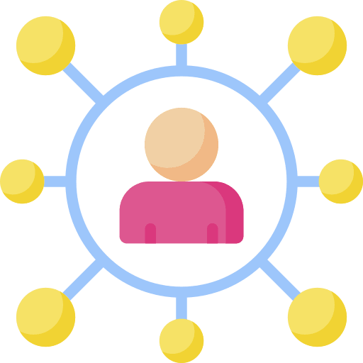 User networking social media connection icon
