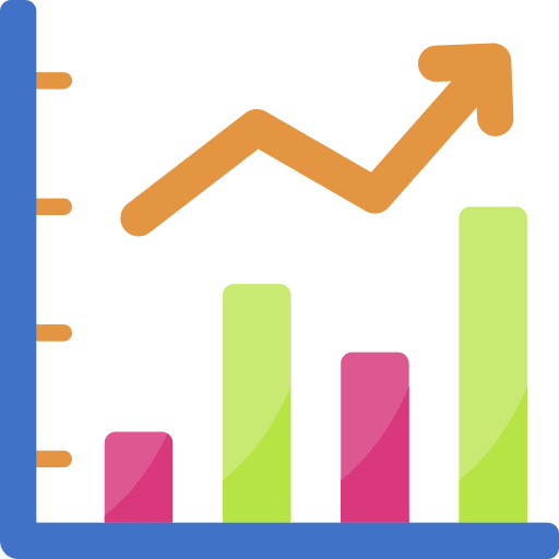 Bar chart statistics chart marketing icon