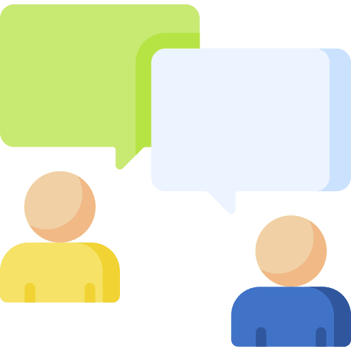 Chat therapist dialog face to face icon