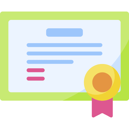 Diploma quality award certificate icon