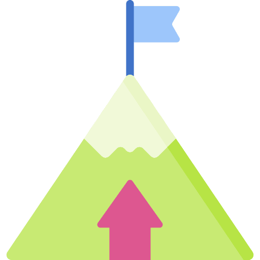 Goal business and finance peak mission icon