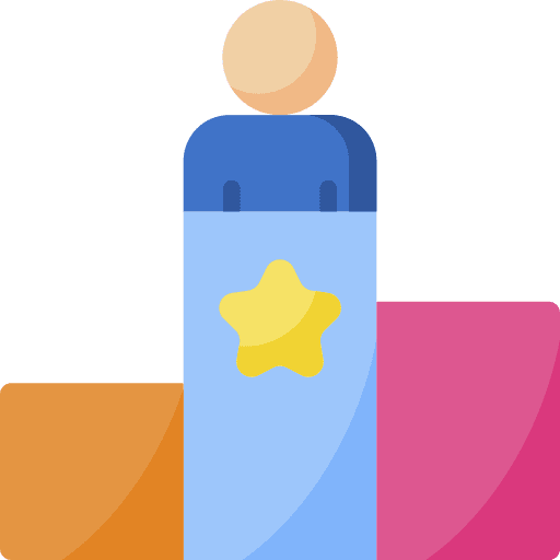 Podium winner sports and competition rank icon