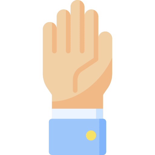 Raise hand raise education ask icon