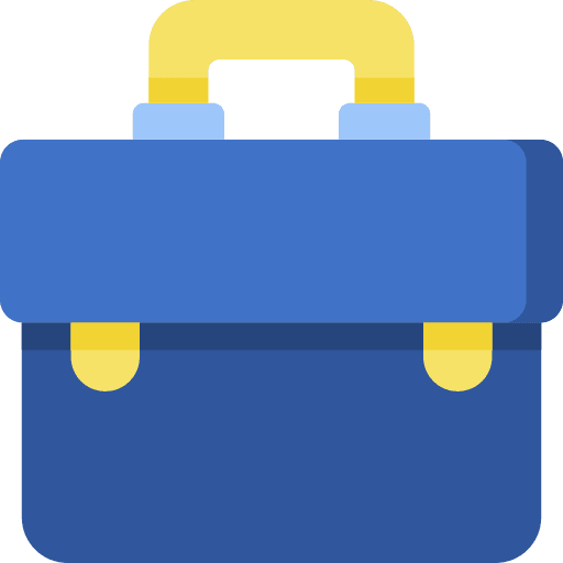 Portfolio bag suitcase travel icon