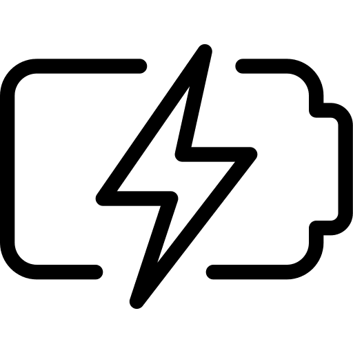 Lighting energy full battery energy storage icon