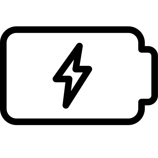 Low battery energy storage charging low battery icon