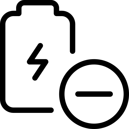 Low battery power battery status low battery icon