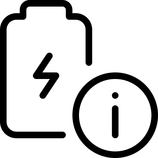 Info info charging battery level icon