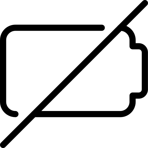 Low battery battery status symbol technology icon
