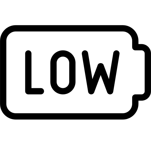 Low battery low battery low symbol icon