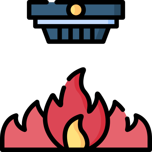 Detector fire sensor detector icon