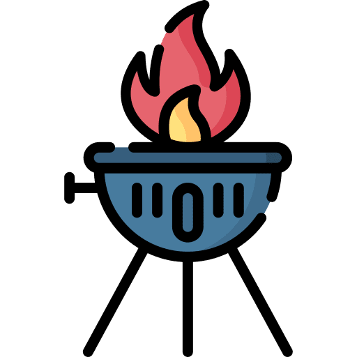 Bbq food and restaurant accident barbecue icon