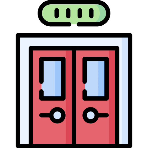 Fire exit exit exit door security icon