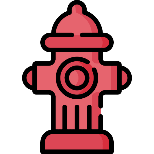 Fire hydrant architecture and city fire hydrant protection icon