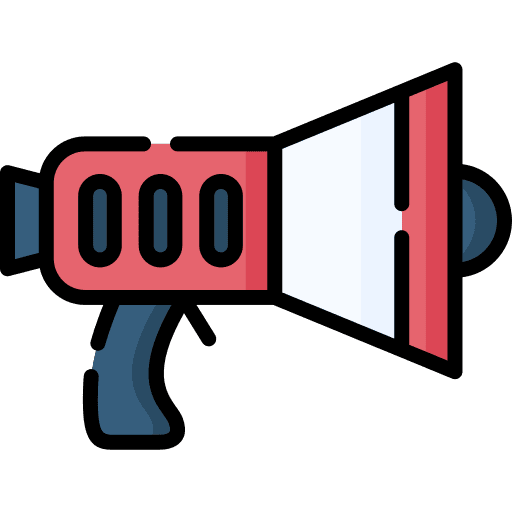 Megaphone loud speaker market marketing icon