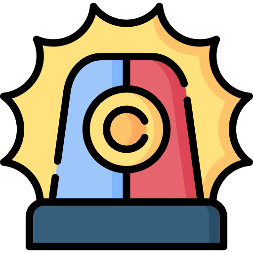 Siren fire alert medical icon