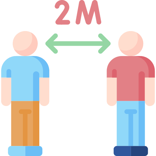 Social distancing 6 feet distance social icon