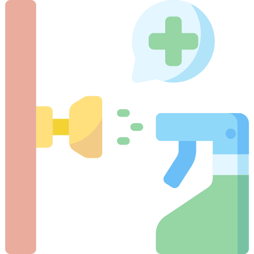 Disinfection door lock door knob disinfectant icon