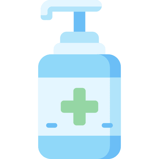 Hydroalcoholic gel antibacterial gel alcohol gel hand sanitizer icon