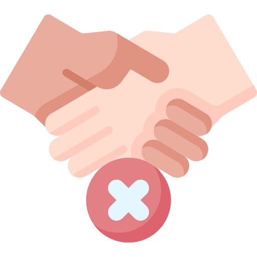 No handshake prohibition forbidden hands and gestures icon