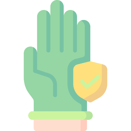 Rubber gloves latex healthcare and medical surgery tools icon