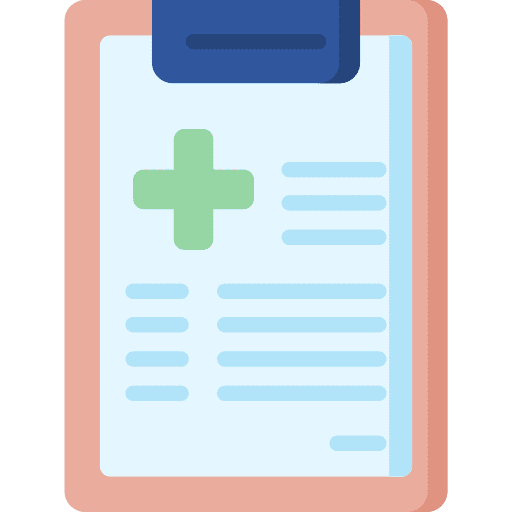 Medical check healthcare and medical clipboard seo report icon