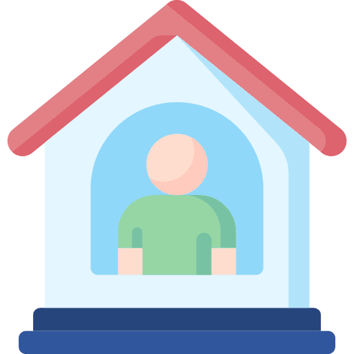 Stay home house illness stay home icon