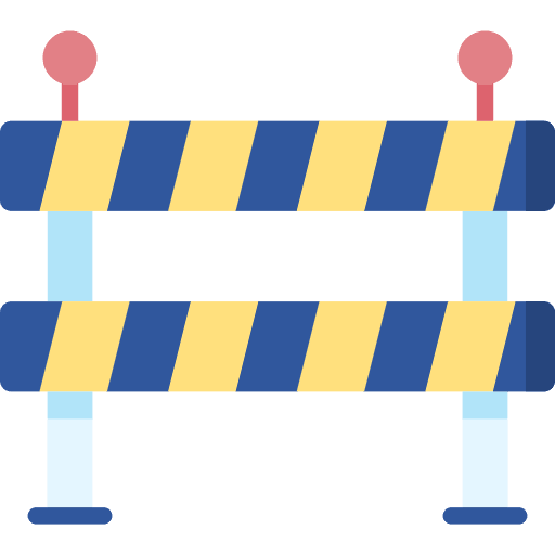 Barrier warning traffic barrier no entry icon