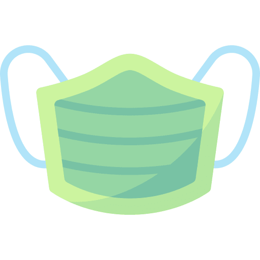 Medical mask infection covid 19 bacteria icon