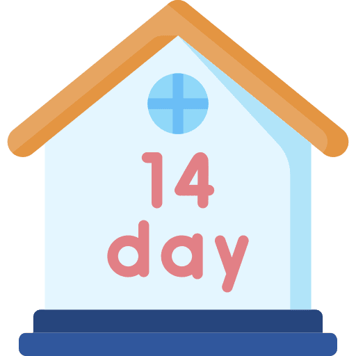 Quarantine stay home healthcare and medical illness icon