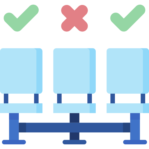Social distancing social distancing healthcare and medical long distance icon