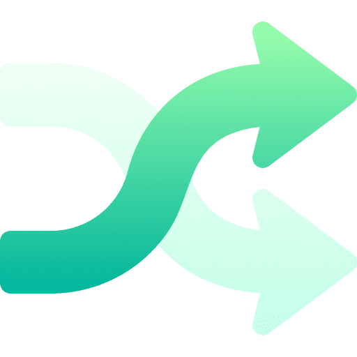 Arrows turn curve twisted icon