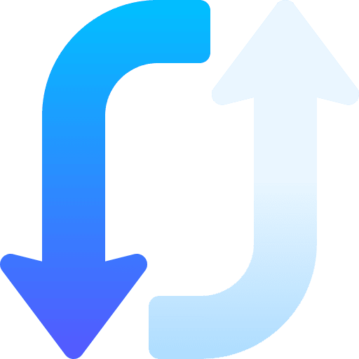 Circular arrow multimedia orientation refresh icon