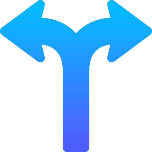 Left arrow direction curve arrows icon