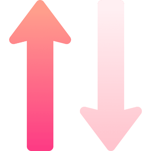 Upside down upload arrows download icon