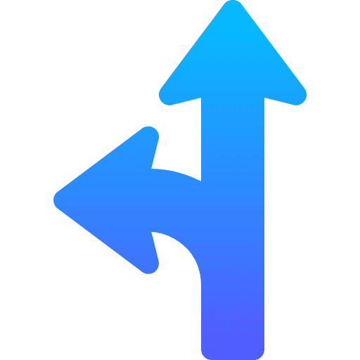 Up arrow left up flexibility straight angle icon