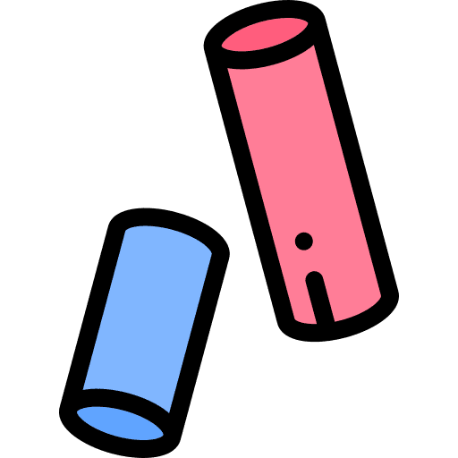 Chalk school material stationery utensils icon