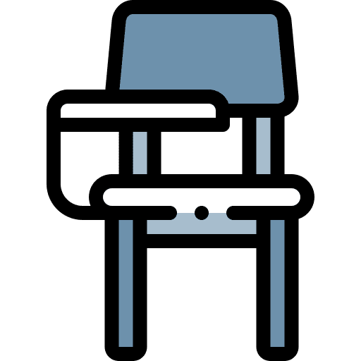 Desk chair desk chair furniture and household school desk icon