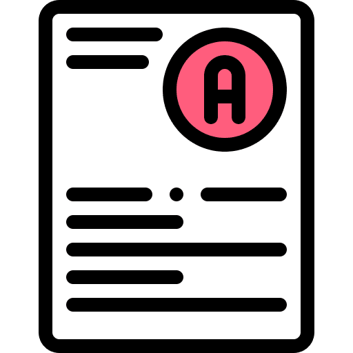 Exam exam report qualification icon