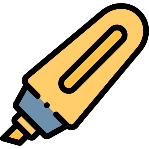 Highlighter pen writing highlighter icon