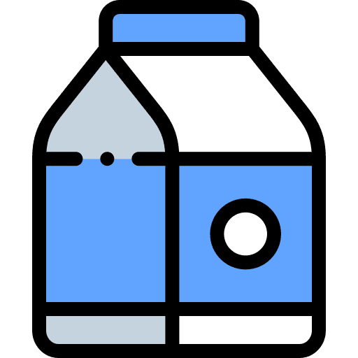 Milk dairy products cartoon food and restaurant icon
