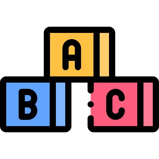 Abc block childhood abc block kid and baby icon