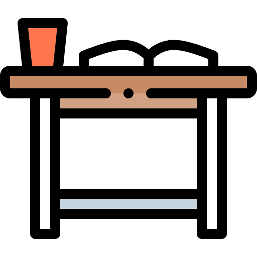 Desk classroom teacher desk icon